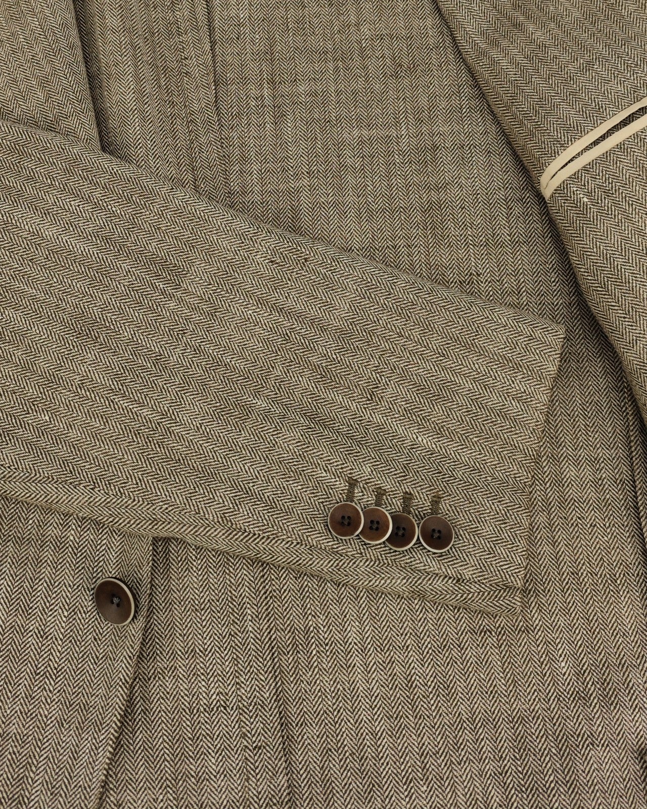 1450$ RAFFAELE CARUSO E.Thomas Herringbone Sport Coat Wool Silk Linen 40US 50 IT