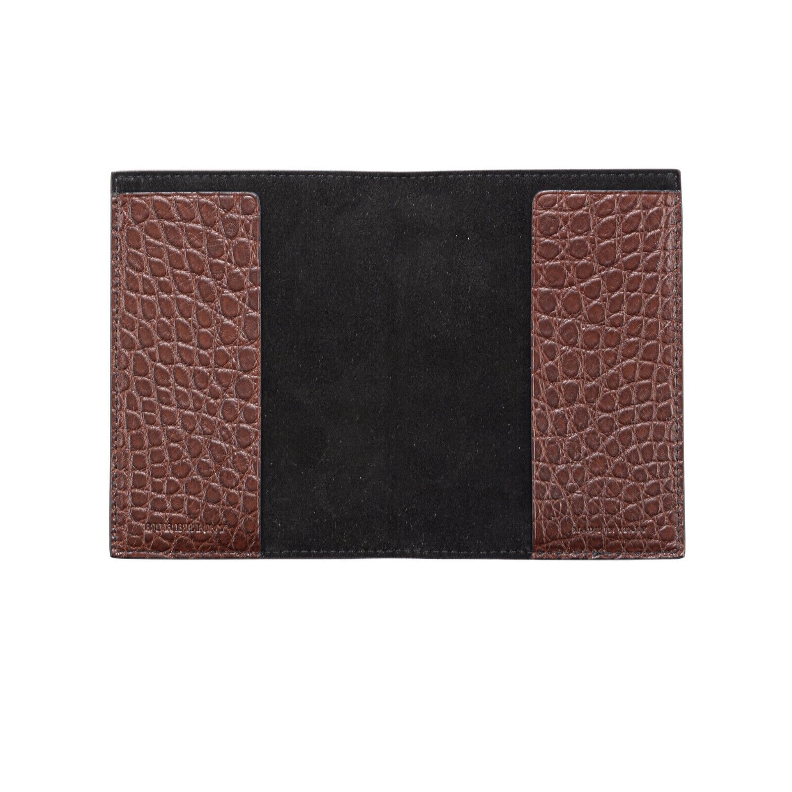 1150$ BURBERRY Genuine Alligator Passport Holder Wallet Deep Claret Unisex