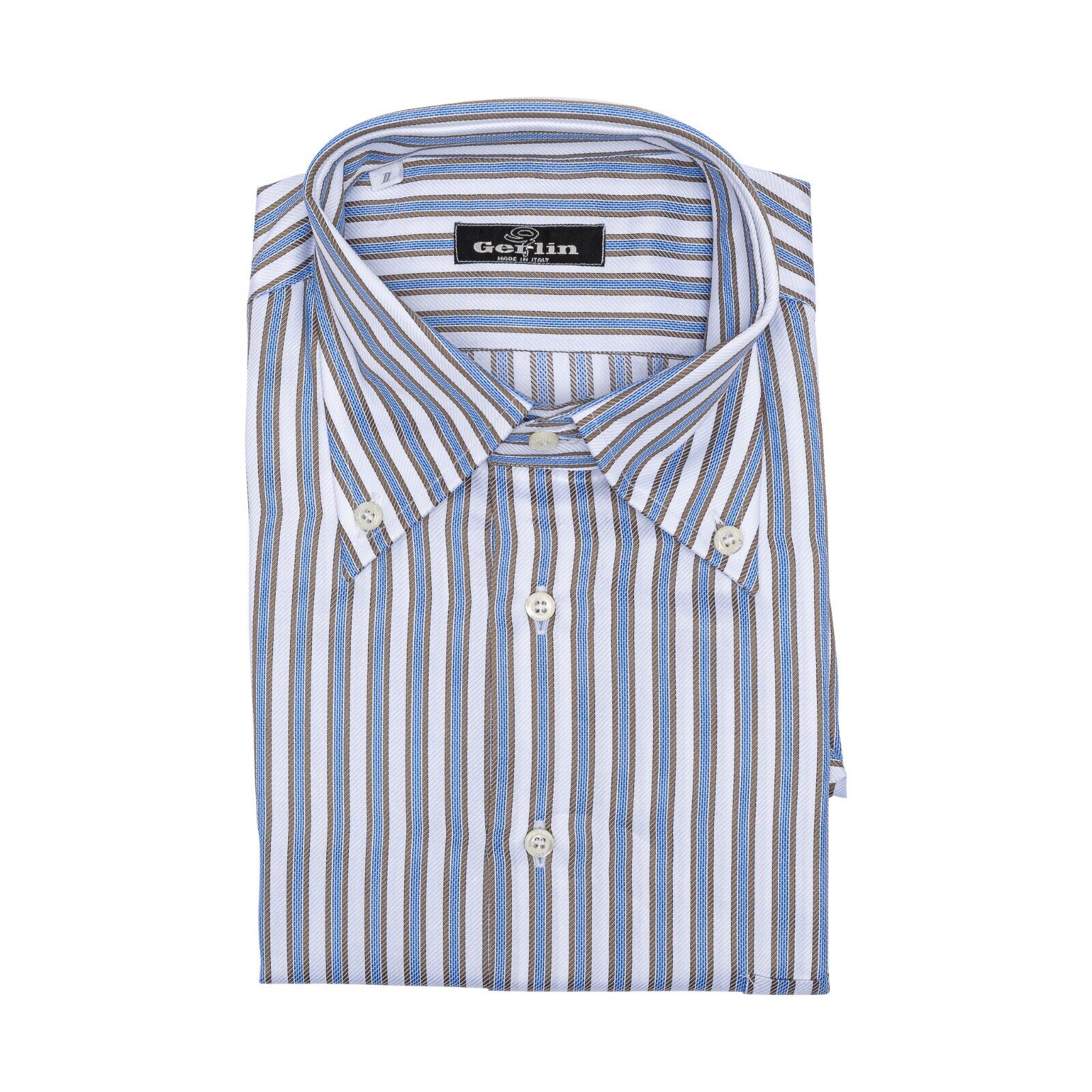 690$ LUXURY GERLIN Shirt POINT COLLAR Twill Cotton 15.5 - 39 10P BIJAN