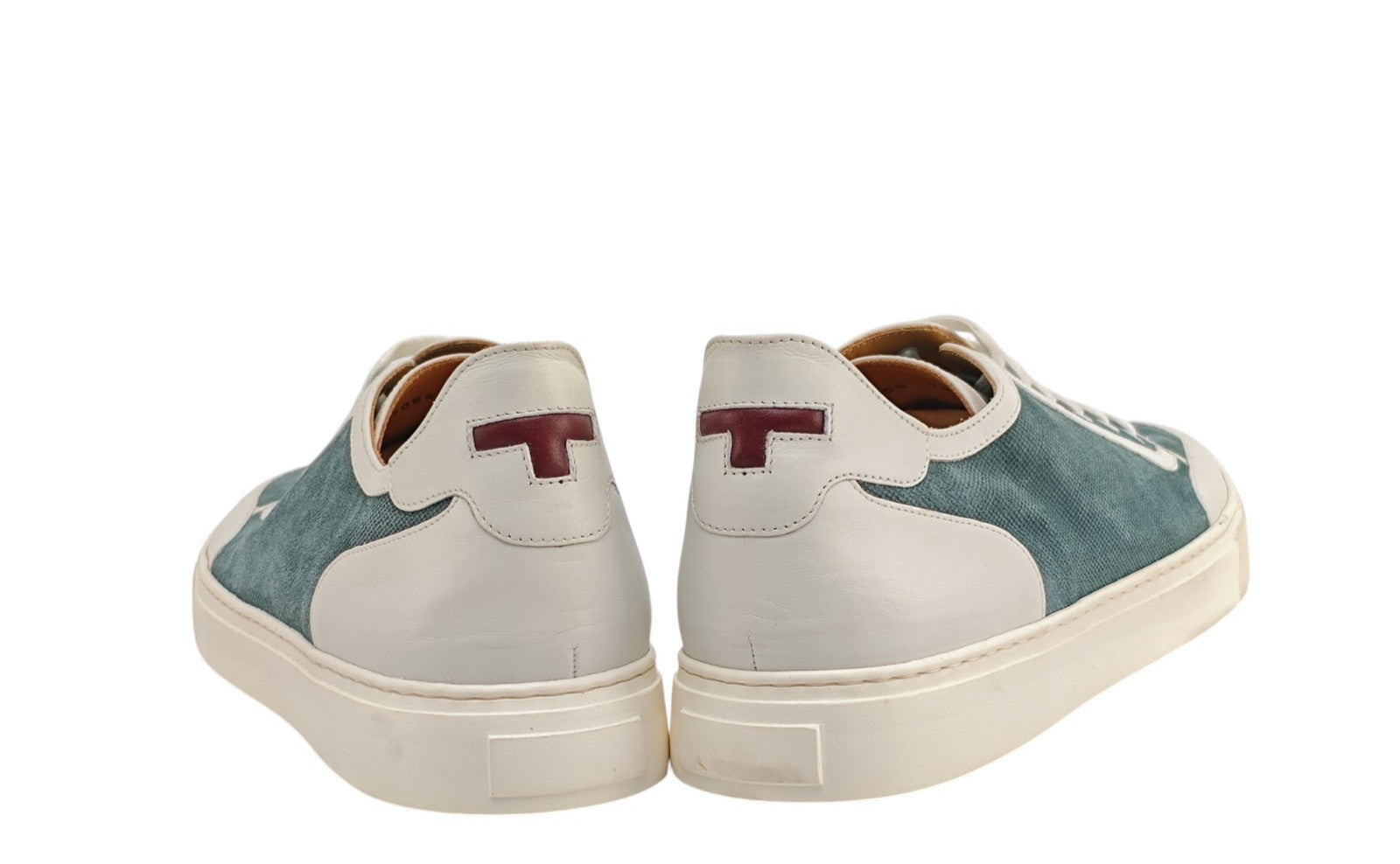 750$ TESTONI "Napoli" Sneaker Shoes Canvas Suede + Calf 8 UK / 9 US / 42 IT