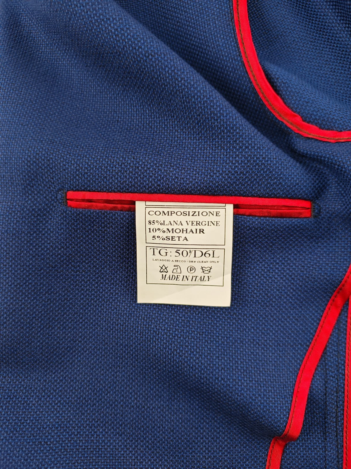 $1590 RUBINACCI NAPOLI Blue Jacket Knit Wool / Mohair / Silk 40 US / 50 EU