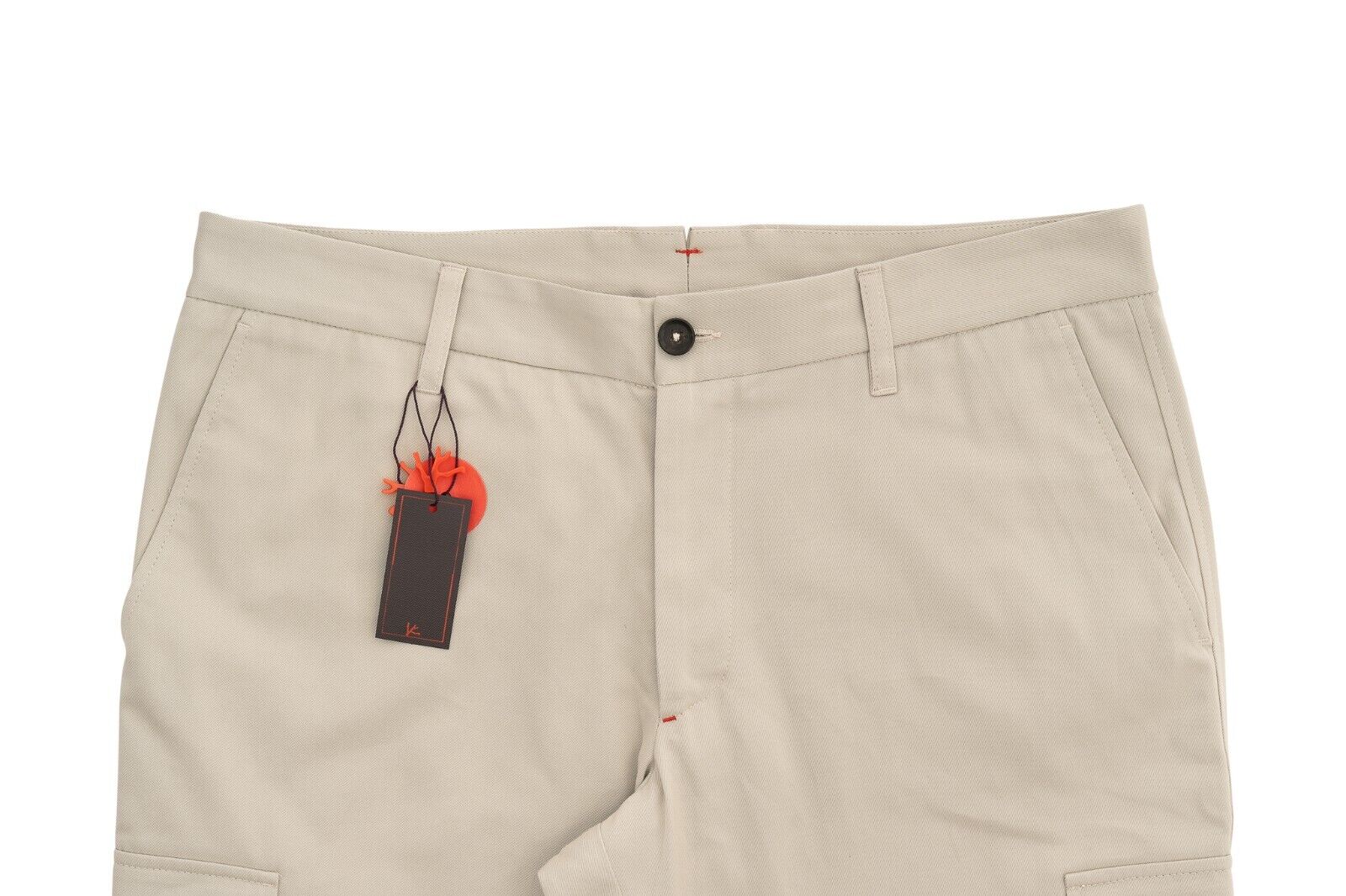 690$ ISAIA NAPOLI Beige Sartorial Cargo Trousers Pant Cotton 36 US / 52 EU