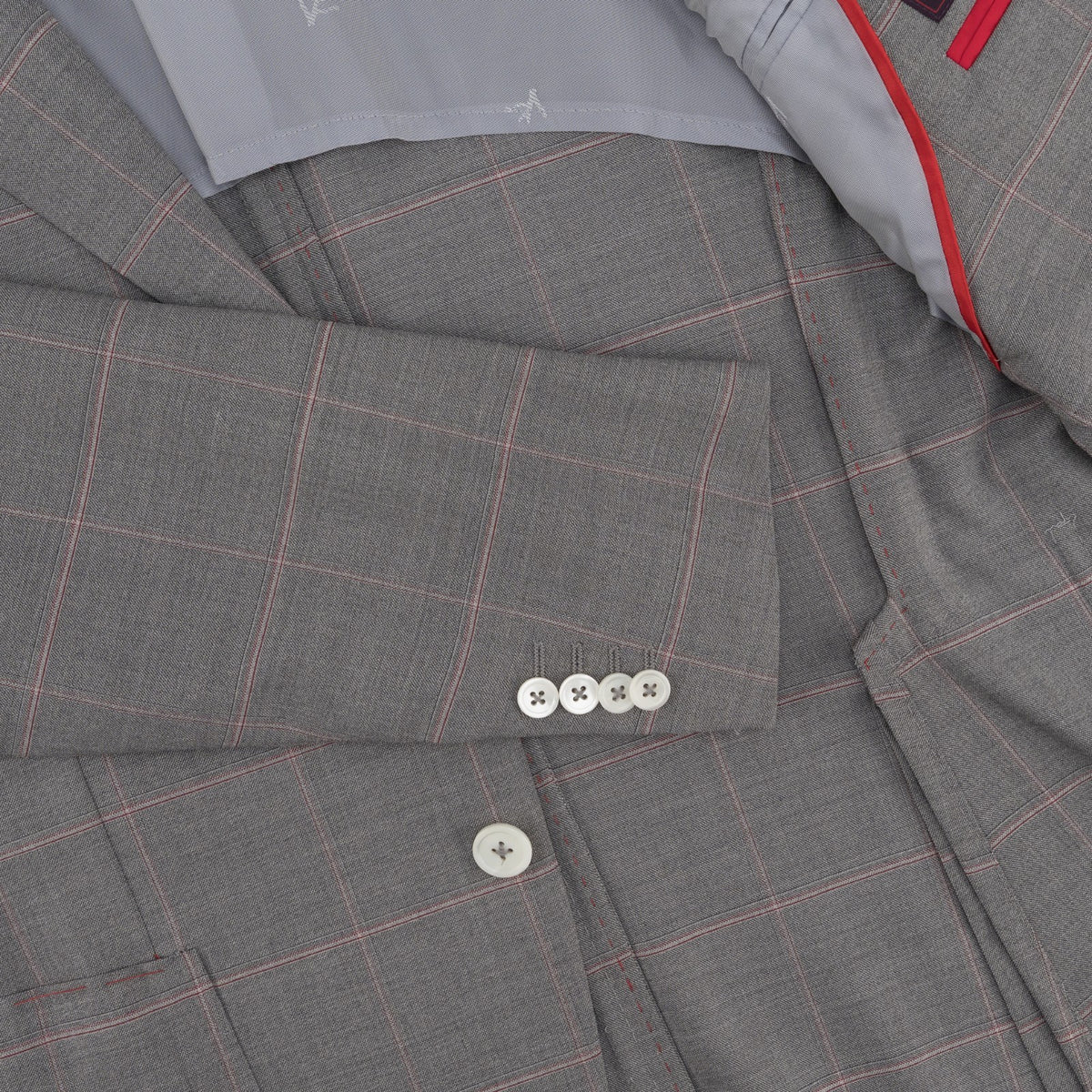 $6600 ISAIA "Capri" Gray Suit Fine Wool Solid Comfort Project 38 US / 48 EU 8R
