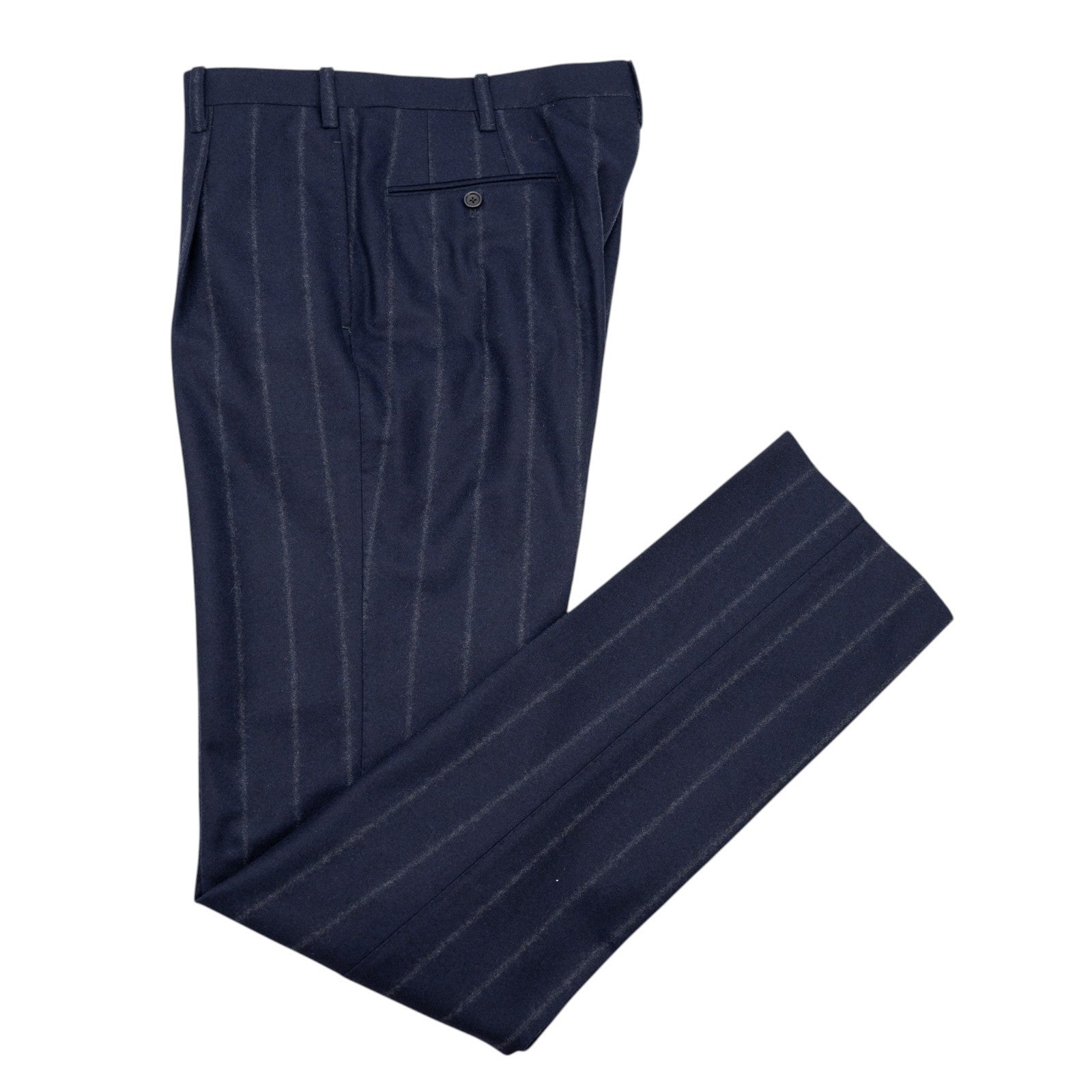 Sartoria DALCUORE NAPOLI Total Hand-Sewn Suit Flannel Wool Blue 40 US / 50 EU