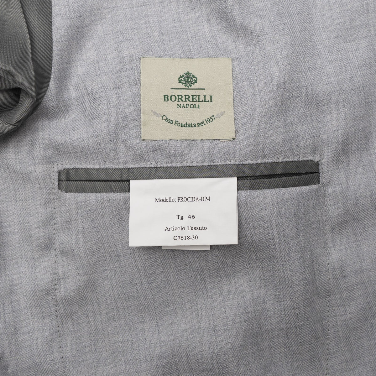 $3450 LUIGI BORRELLI NAPOLI Gray Jacket Sport Coat 100% Cashmere 36 US / 46 EU