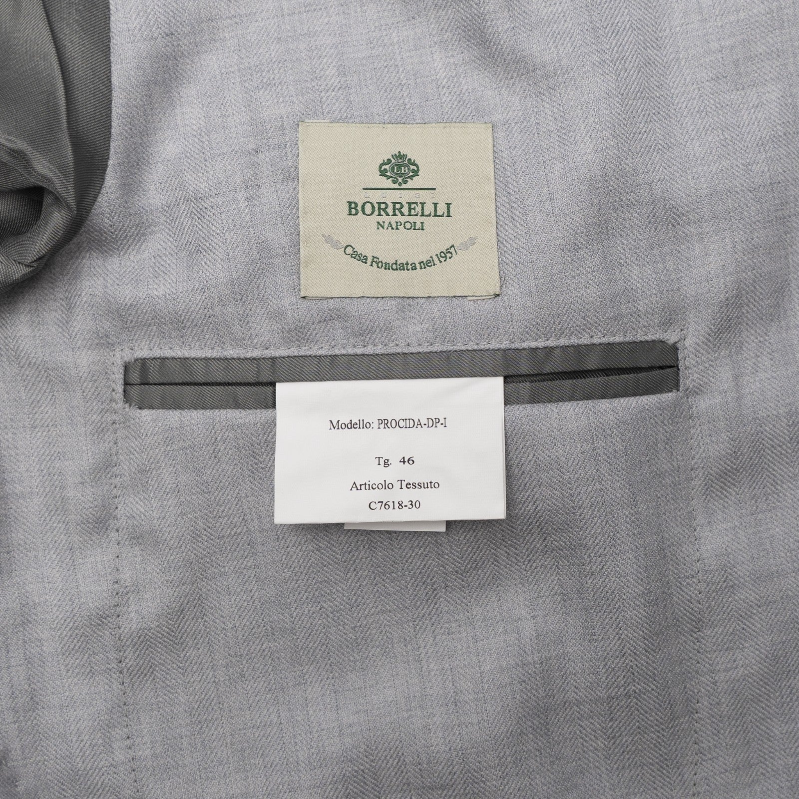 $3450 LUIGI BORRELLI NAPOLI Gray Jacket Sport Coat 100% Cashmere 36 US / 46 EU