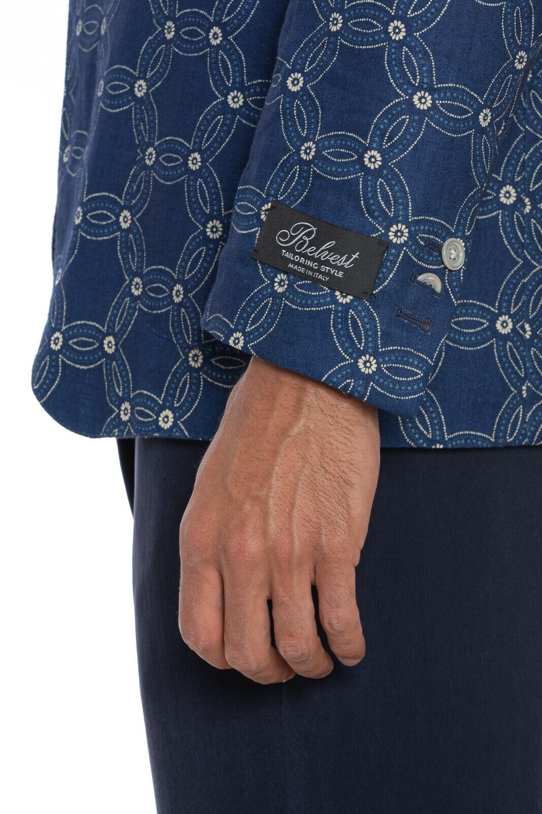 2290$ BELVEST Jacket Blue Hemp Ultra Light Natural Indigo Dye 40 US / 50 EU 8R