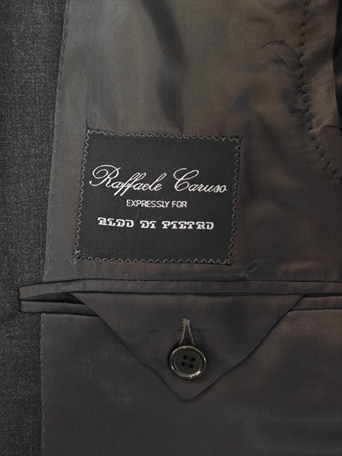$2200 RAFFAELE CARUSO Gray 3 Pcs Suit LORO PIANA Wool 130's / Silk 36 US 46 EU