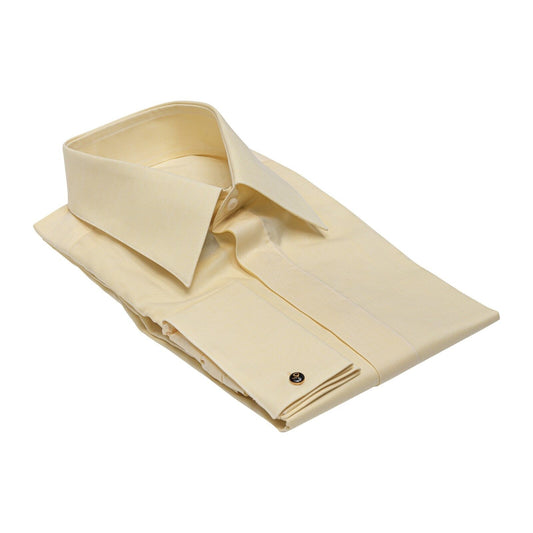 690$ ITALIAN LUXURY GERLIN Shirt Light Yellow Fine Cotton 1O ZILLI