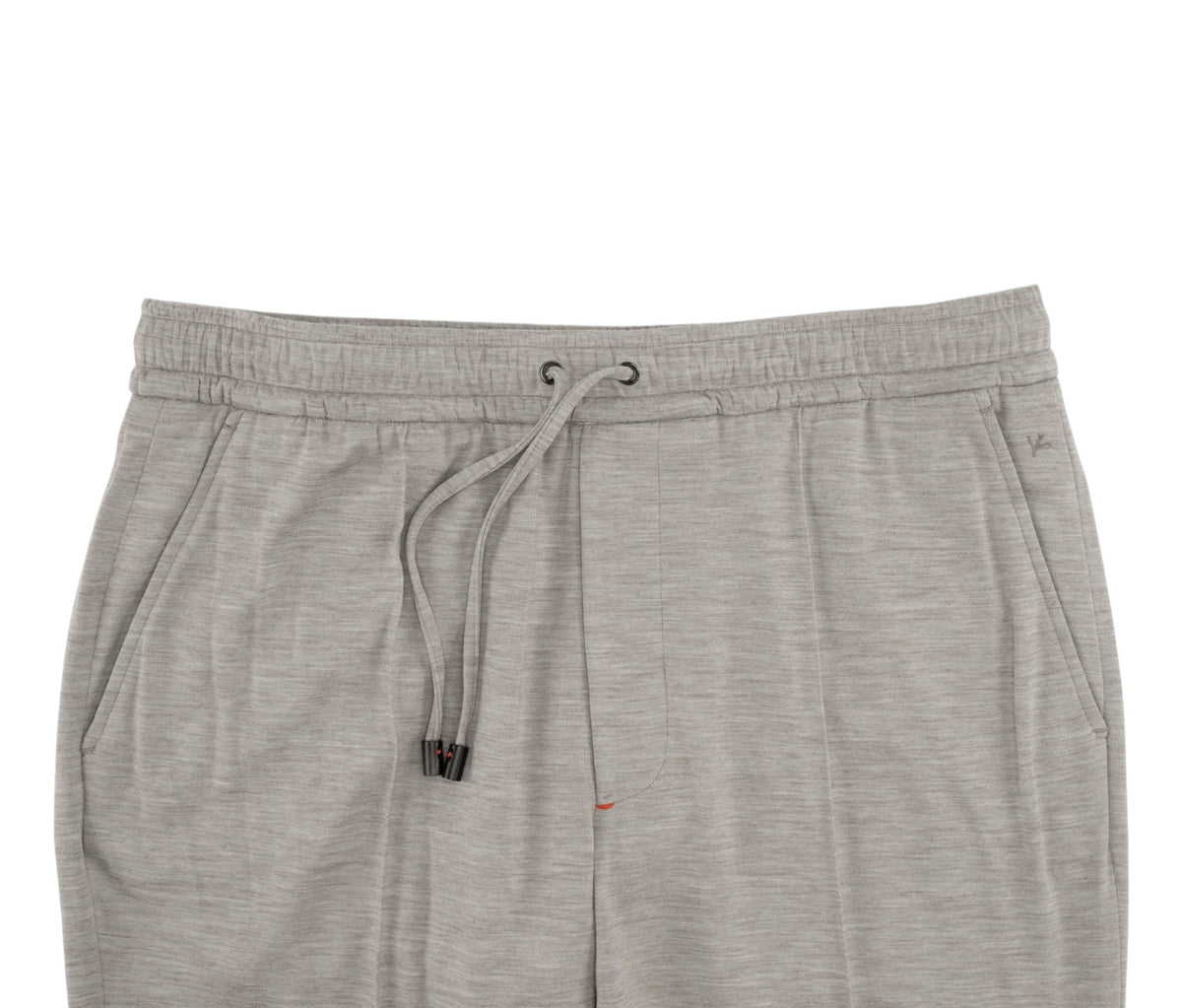 1285$ ISAIA NAPOLI Gray Drawstring Pant Jersey Wool Relaxed Fit 40 US / 56 EU