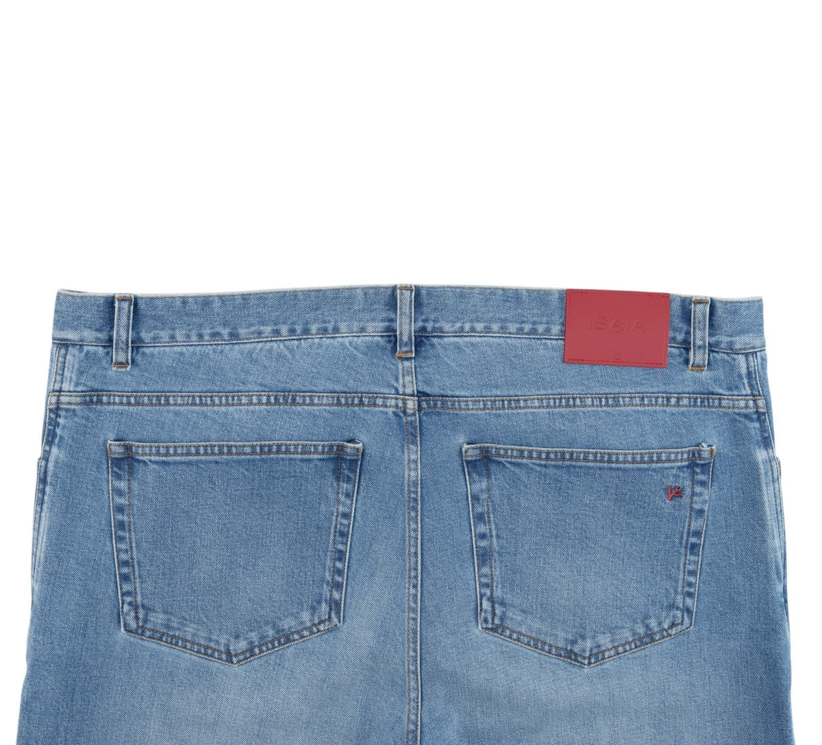 715$ ISAIA NAPOLI Washed Denim Jeans 5 Pockets Cotton Regular Fit 38 US / 54 IT