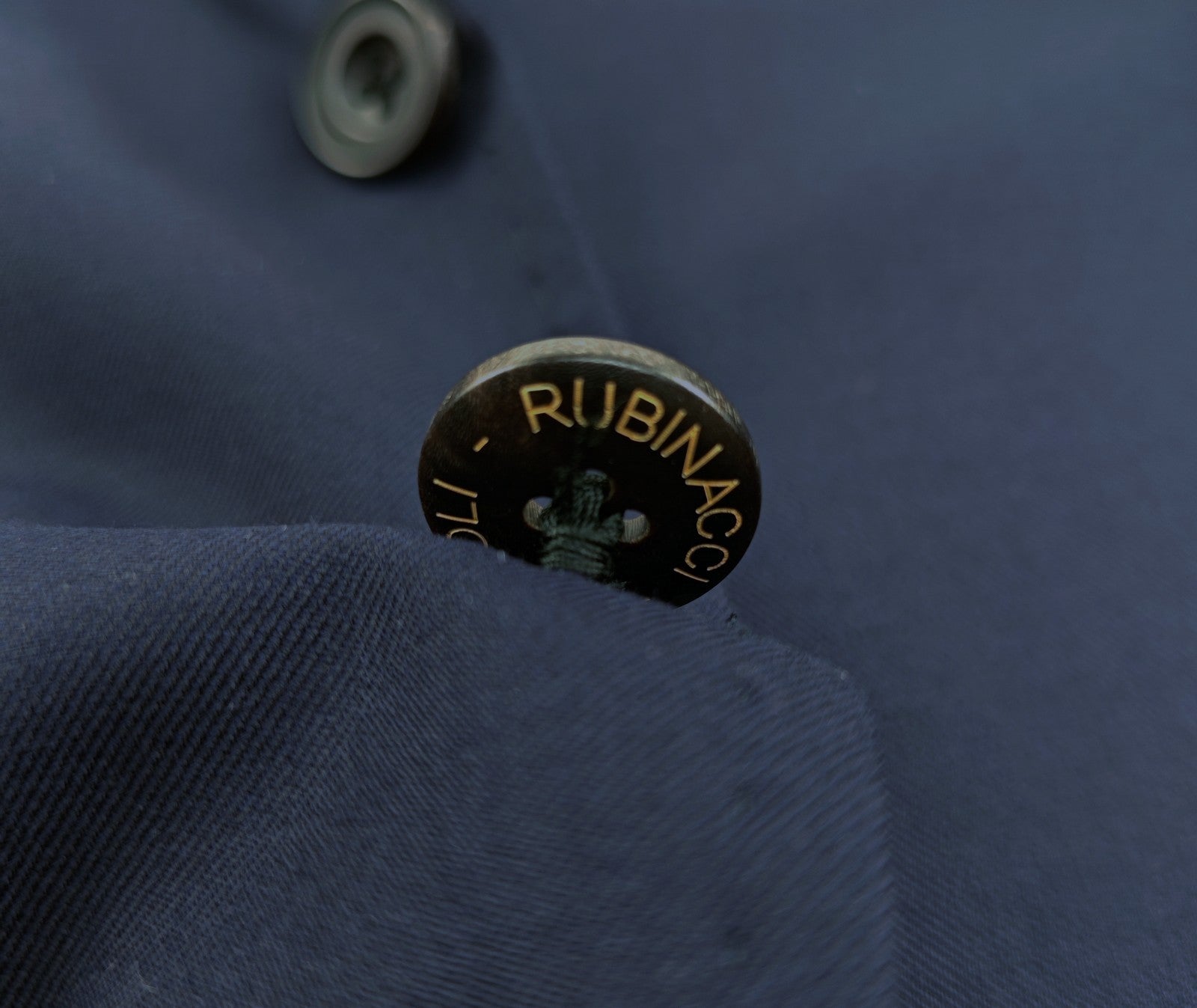 $1750 RUBINACCI NAPOLI Blue Navy Solid Unlined Jacket Fine Wool