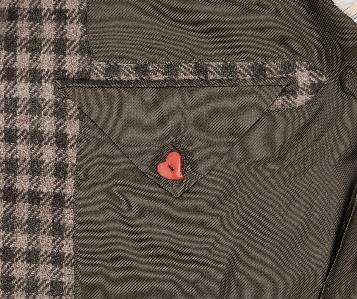 Sartoria DALCUORE NAPOLI Total Hand-Sewn Jacket Sport Coat Flannel Wool Mud