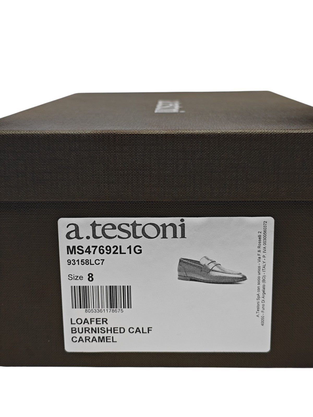 1250$ TESTONI Penny Loafer Shoes Burnished Calf Caramel 8 UK / 9 US / 42 IT