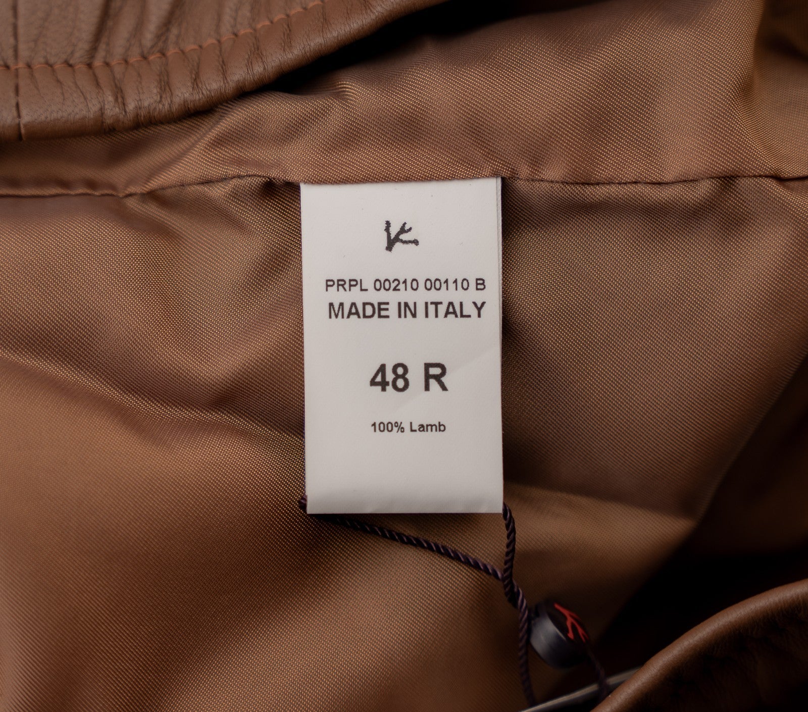 2450$ ISAIA NAPOLI Brown Drawstring Pant Soft Lambskin 32 US / 48 EU