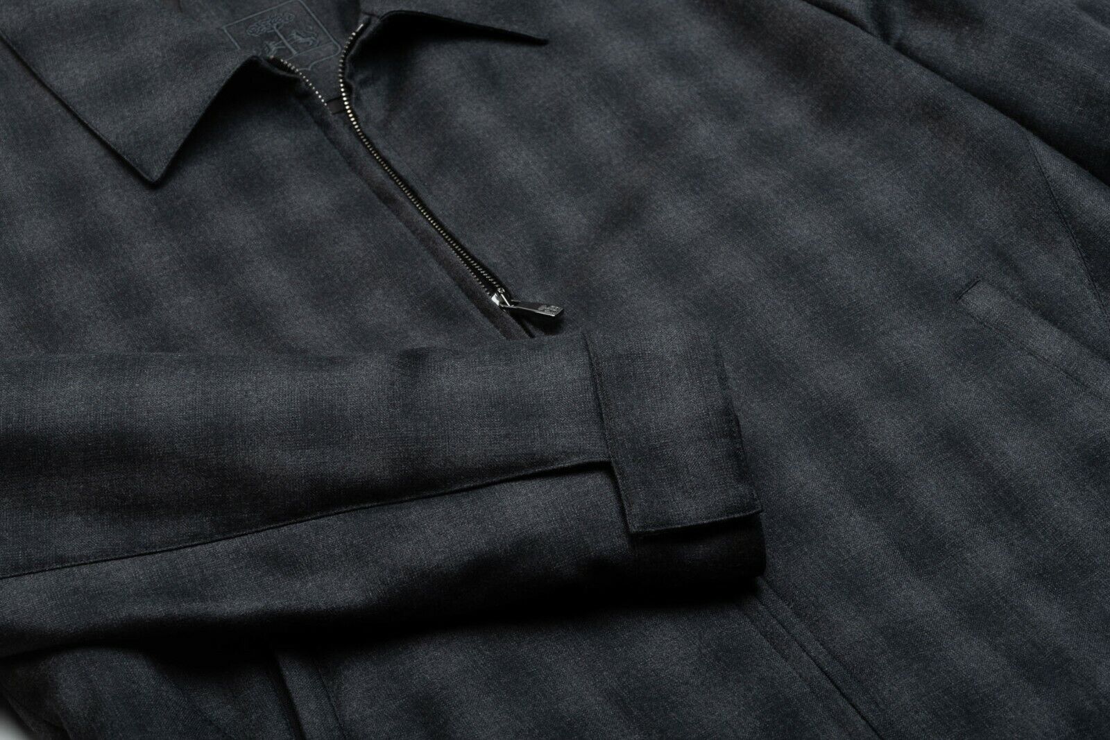 890$ CORNELIANI Coat Jacket Blouson Outwear Gray Pure Wool Padded 40 US / 50 EU