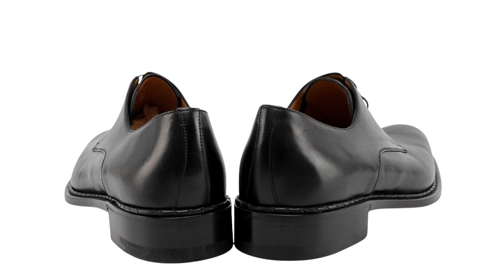 1250$ TESTONI Bolognese Construction Derby Shoes Calf Black 8 UK / 9 US / 42 IT
