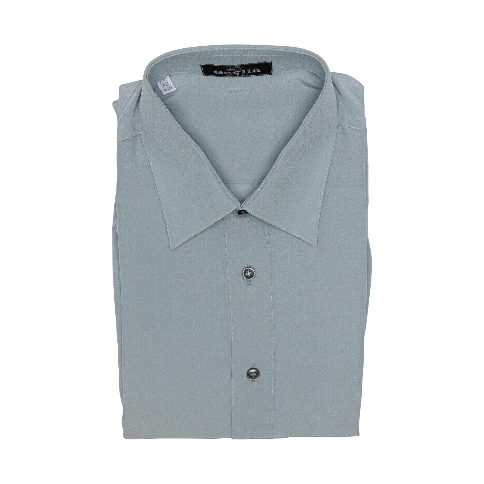 1400$ ITALIAN LUXURY GERLIN Shirt Blue Off 100% Silk Crèpe 3F ZILLI