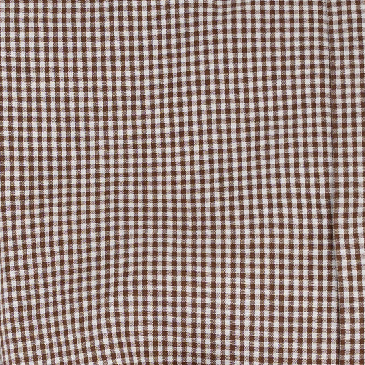670$ RUBINACCI NAPOLI "Wall Street" White / Brown Hand-Sewn Point Shirt Cotton