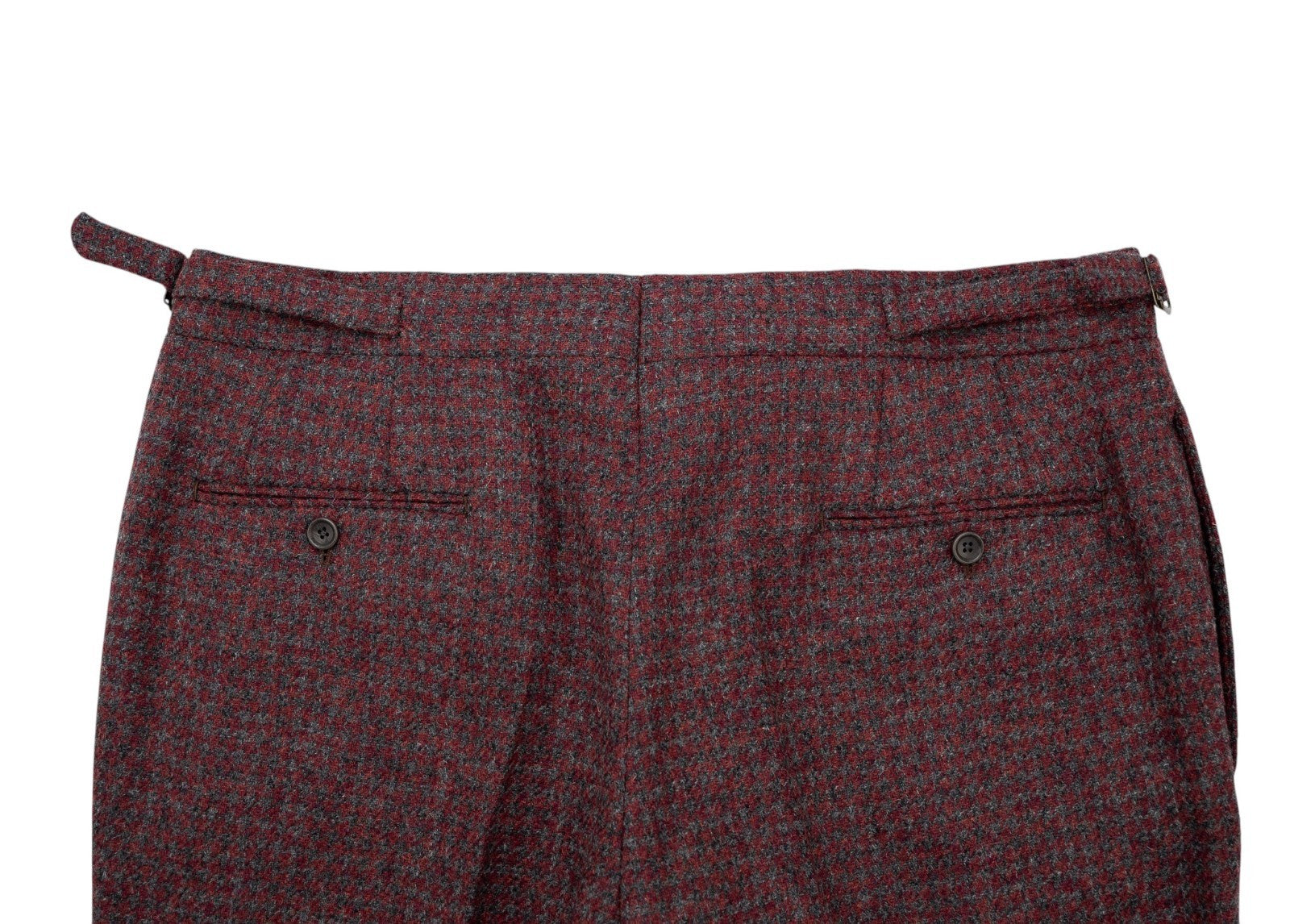 Sartoria DALCUORE NAPOLI Total Hand-Sewn Suit Burgundy Flannel Wool 40 US 50 EU