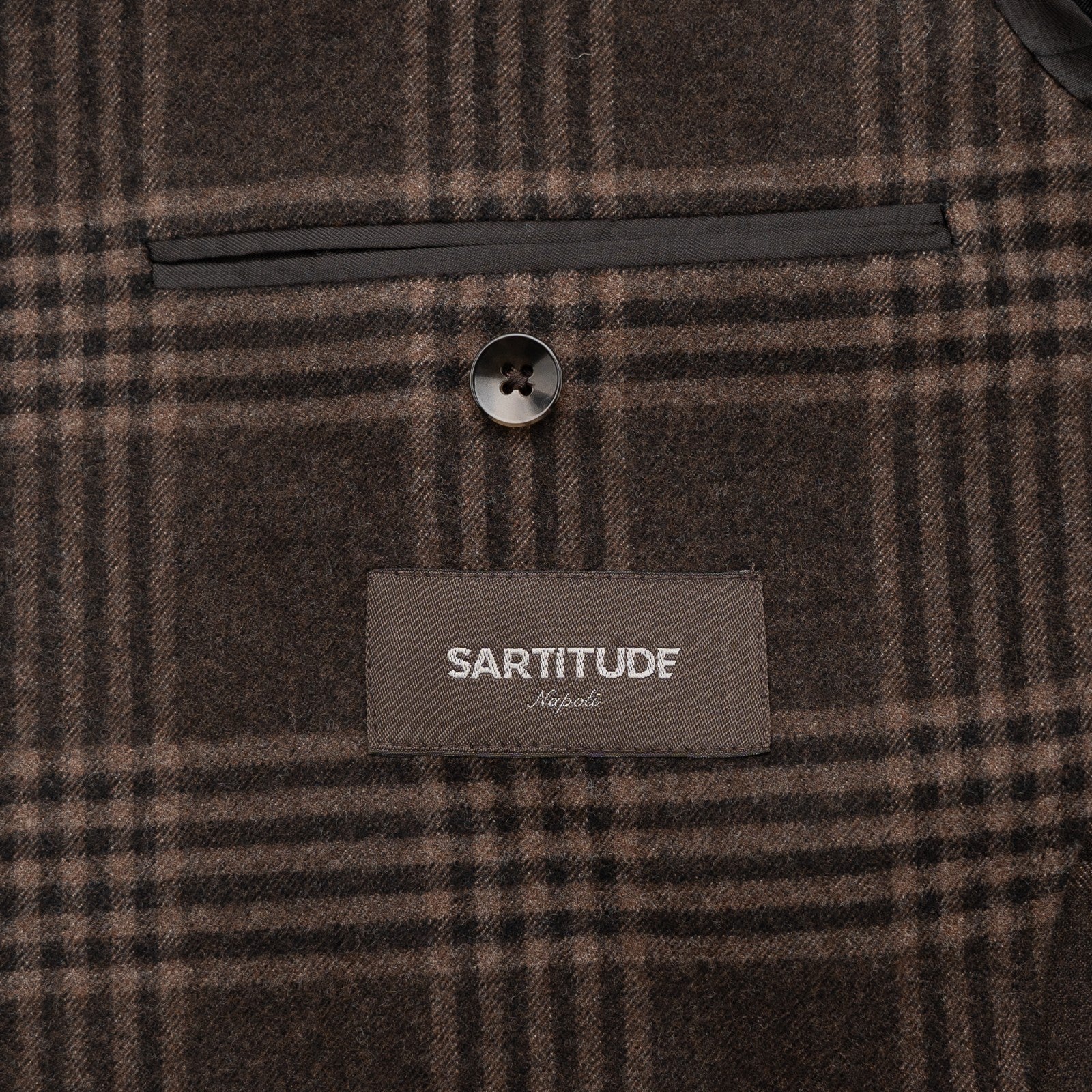 850$ SARTITUDE NAPOLI Brown Jacket Sport Coat Wool Super 130's 42 US / 52 EU