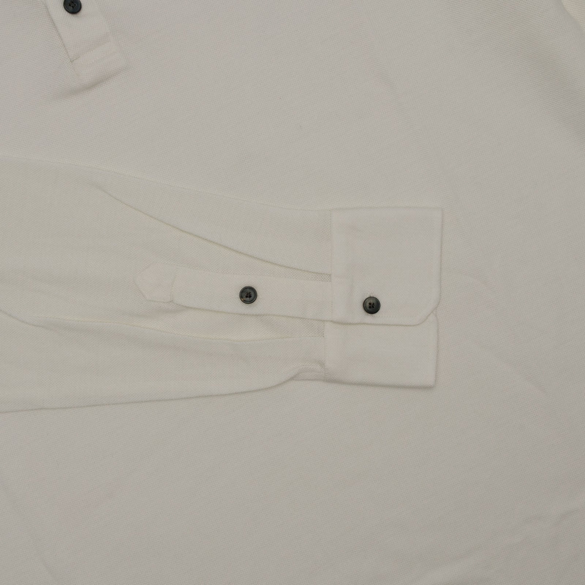 1200$ ISAIA NAPOLI "Iconico" Ivory Knit Sartorial Polo Wool Hand-Sewn Size XL
