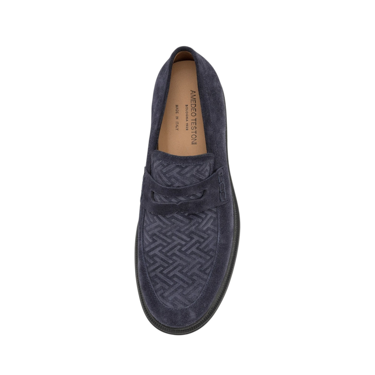 1050$ TESTONI "Mantova" Penny Loafer Sneaker Suede Blue Navy 8 UK / 9 US / 42 IT