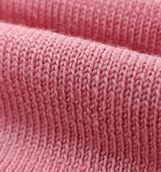 1425$ ISAIA NAPOLI Logo Pink Crewneck Sweater Knit Wool Size S