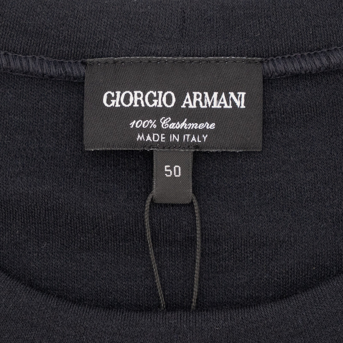 1400$ GIORGIO ARMANI Blue Midnight T-Shirt Interlock 100% Cashmere 40 US 50 IT