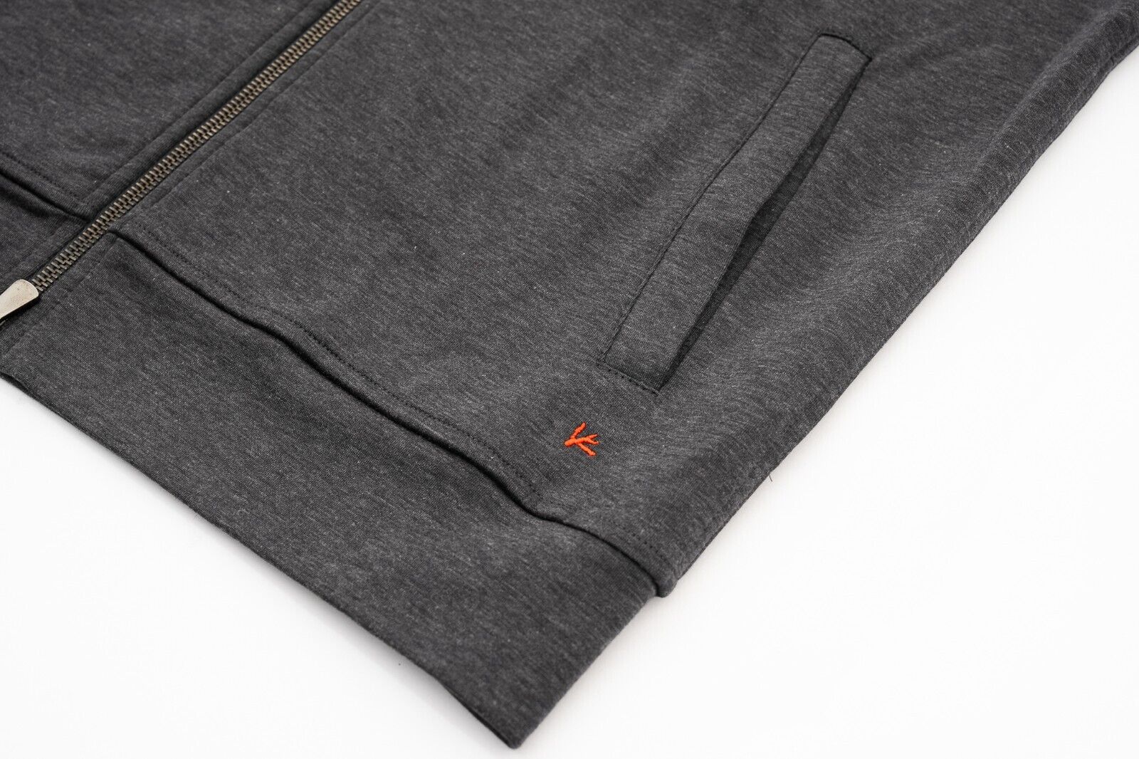 1200$ ISAIA NAPOLI Gray Full Zip Hoodie Track Jacket Jersey Cotton Size S