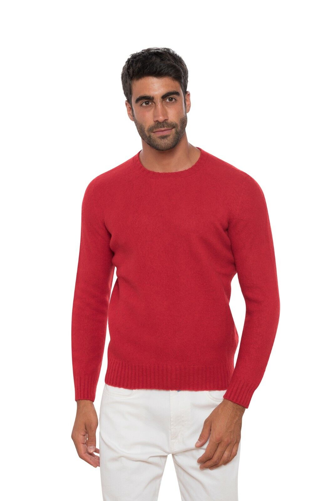 Italian Luxury Knitwear DRUMOHR Sweater Soft Lambswool Red 38 US / 48 EU