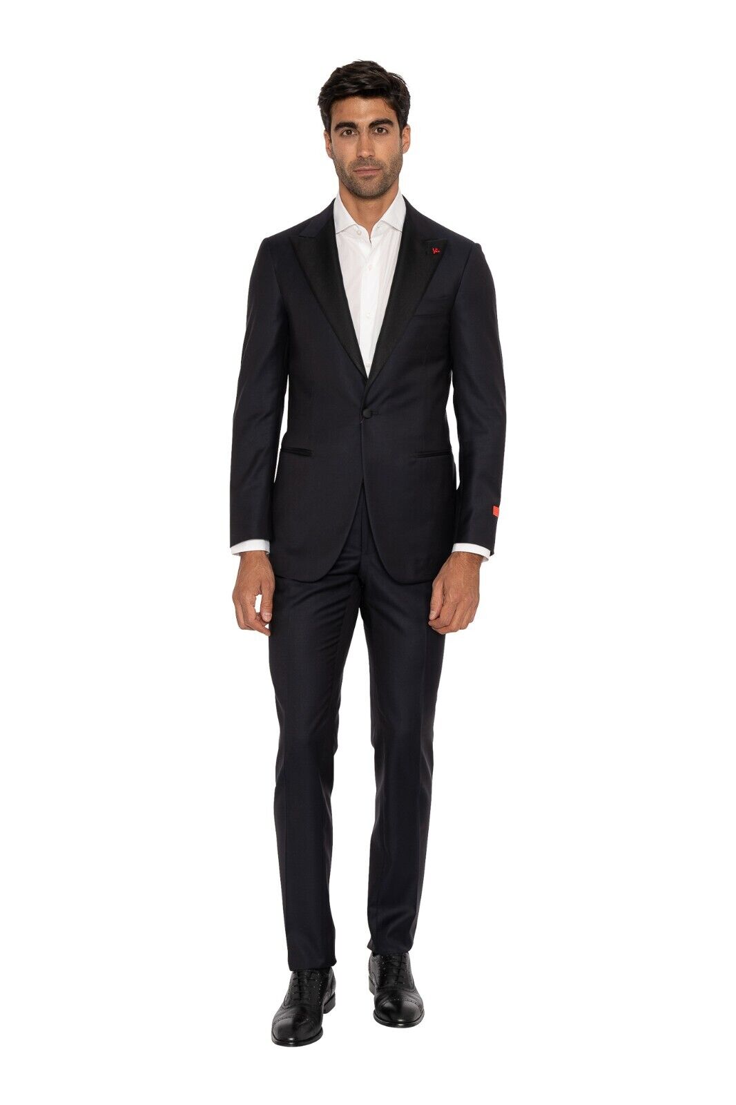 $6200 ISAIA NAPOLI "Aquaspider" Blue Navy Tuxedo Smoking Suit Wool 8R