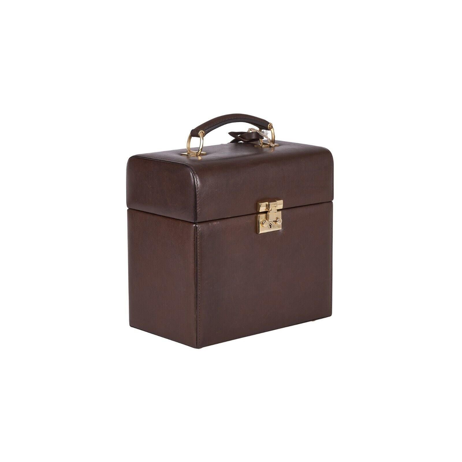 $2500 RARE BROOKS BROTHERS Leather Cocktail Shaker Set Travel Case New Vintage