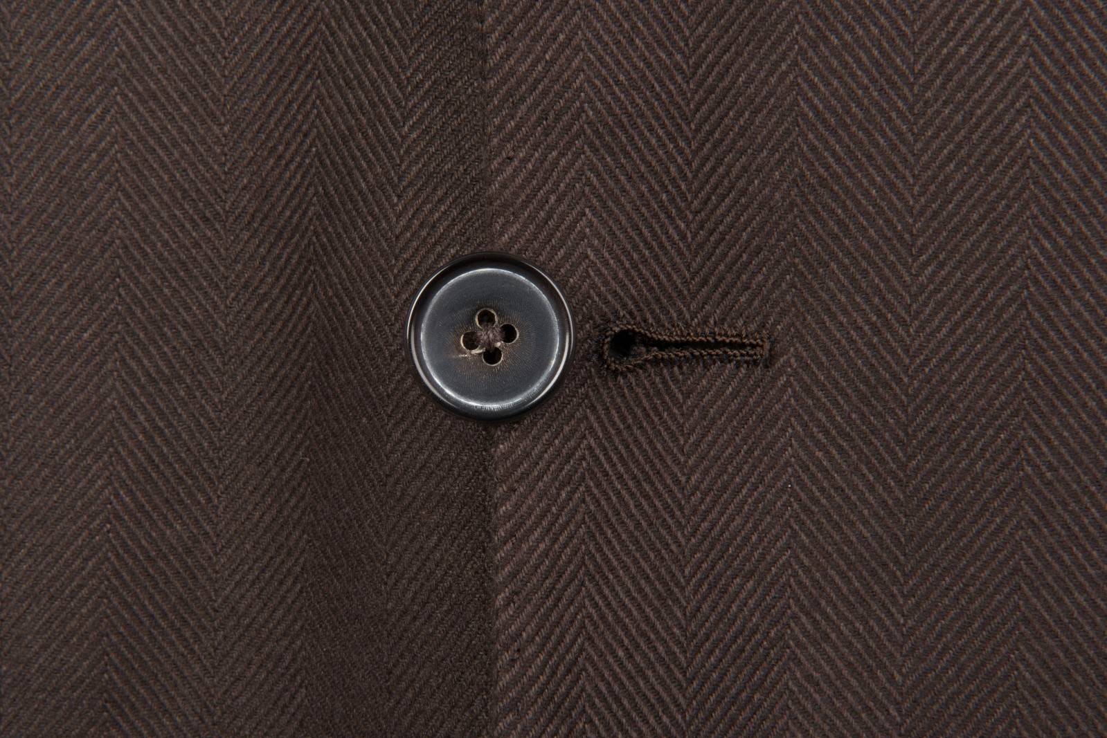 $2425 D'AVENZA Brown Cashmere Silk Jacket Blazer Hand-Sewn in Italy 42 US 52 EU