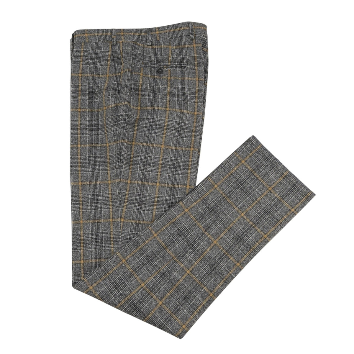$6600 ISAIA "Gregorio" Gray Hand-Sewn Suit Flannel Wool Plaids 40 US / 50 EU 7R