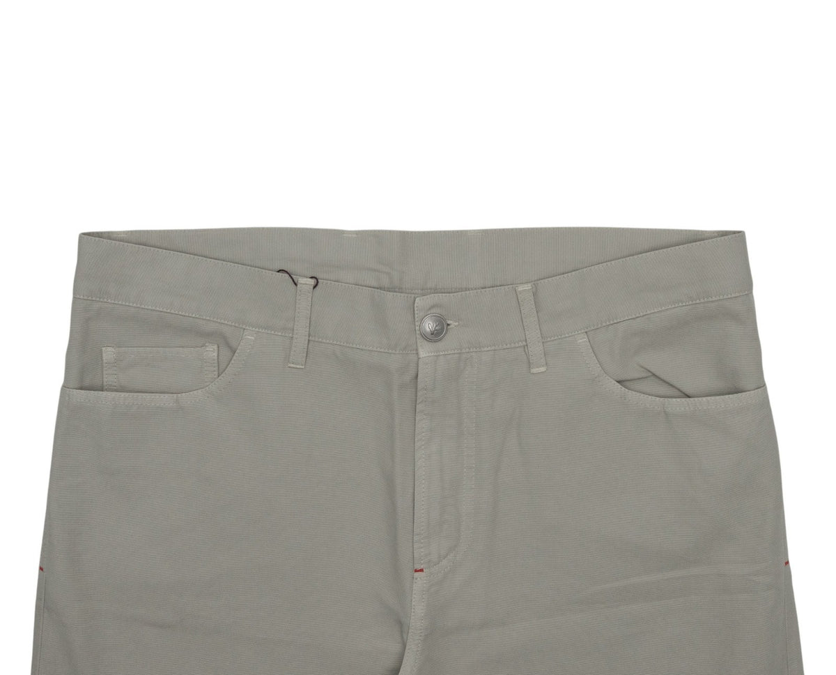 690$ ISAIA NAPOLI Light Grey 5 Pockets Trouser Pant Cotton 38 US / 54 EU