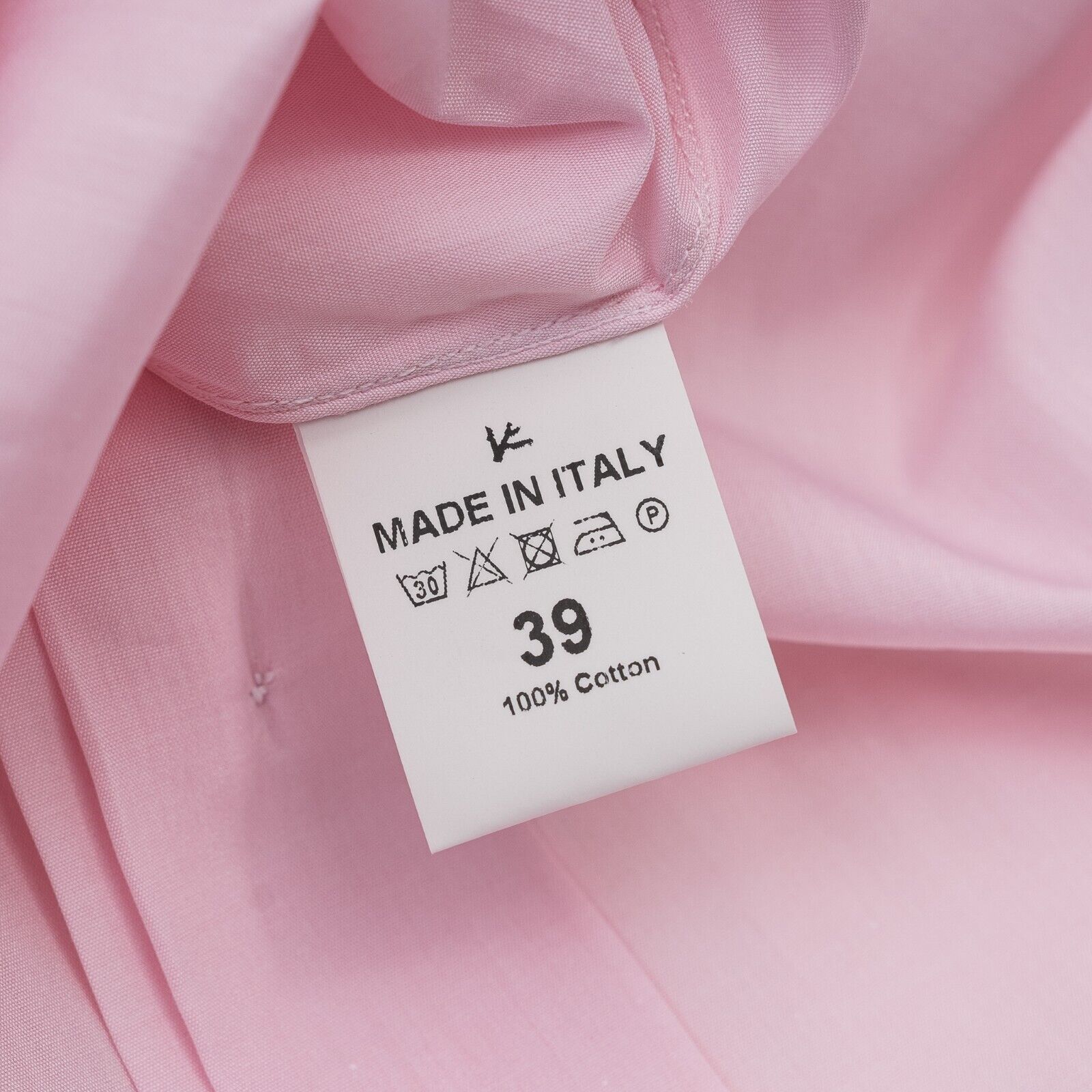 690$ ISAIA NAPOLI Solid Pink Hand-Sewn Sartorial Dress Shirt Cotton