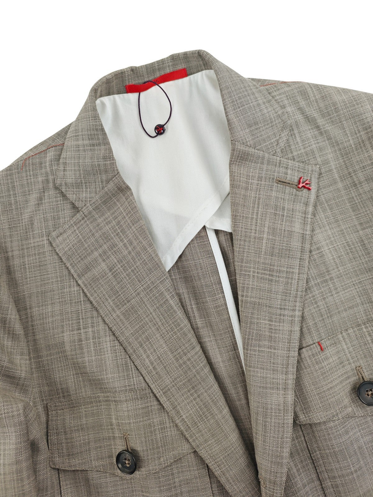 4800$ ISAIA NAPOLI Beige Sahariana Jacket Linen Cotton Wool 38 US / 48 EU 8R