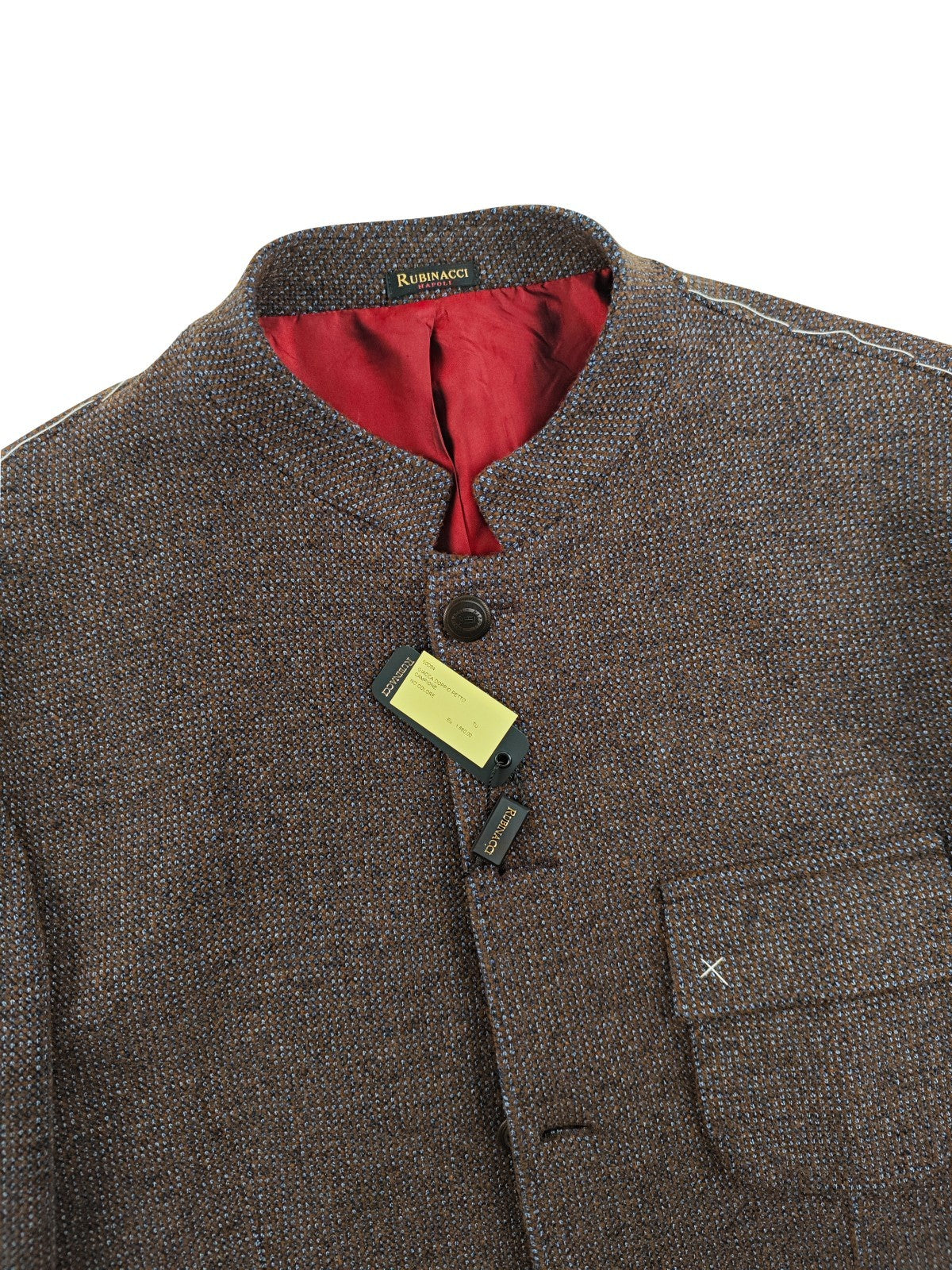 $1940 RUBINACCI NAPOLI Brown Sahariana Guru Jacket Wool / Cotton 44 US / 54 EU