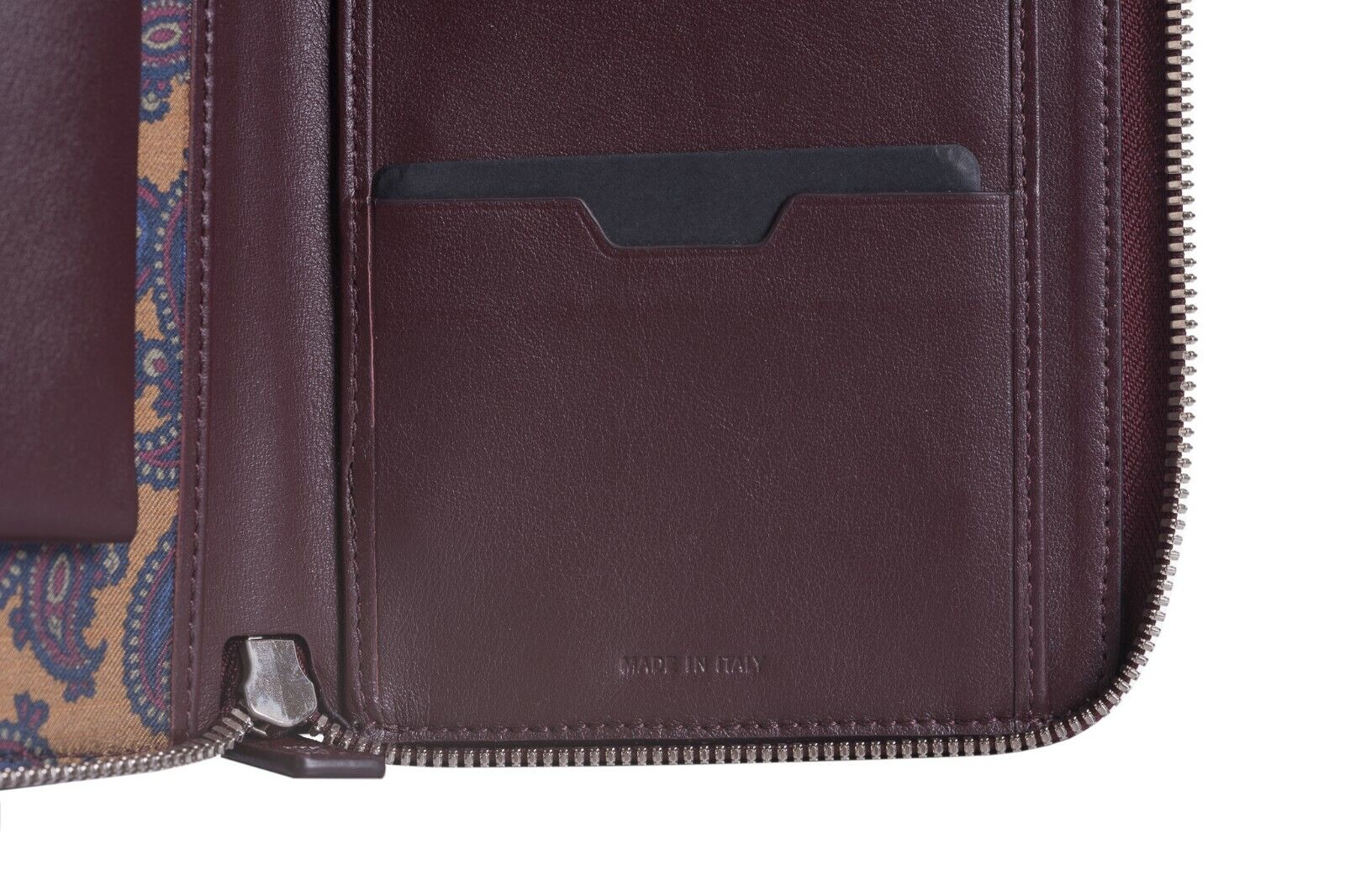 JM ICON by JOHNNY MANGLANI Burgundy Clutch Bag Double Organizer Handbag Wallet