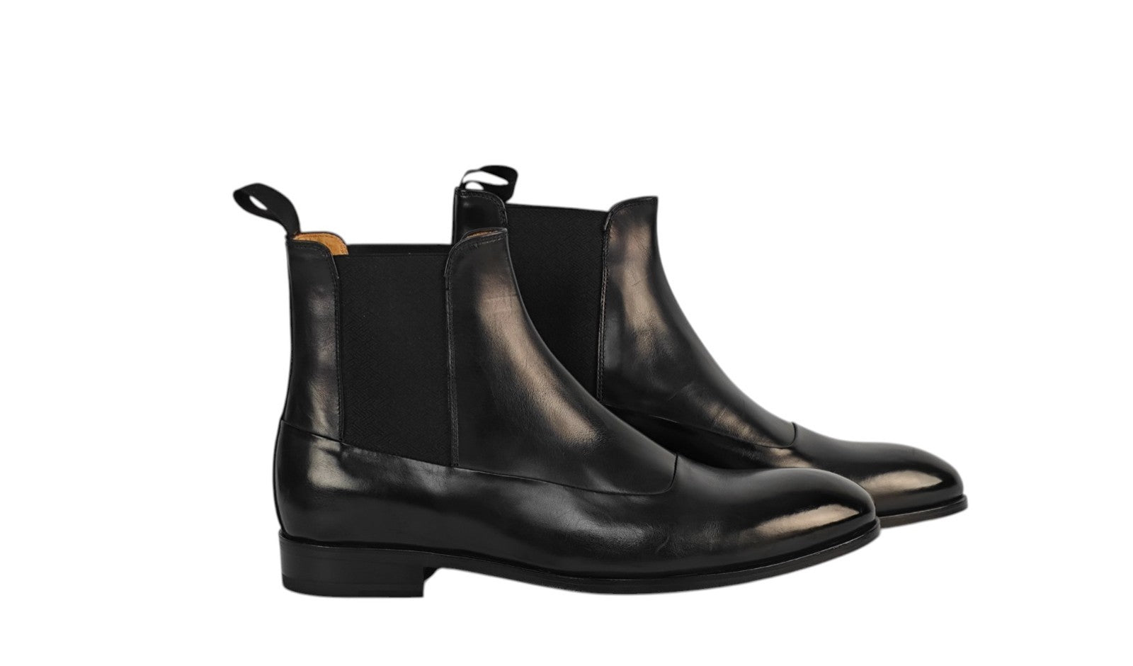 1450$ TESTONI "Sant'eulalia" Black Chelsea Boot Shoes Top Calf 8 UK 9 US 42 IT