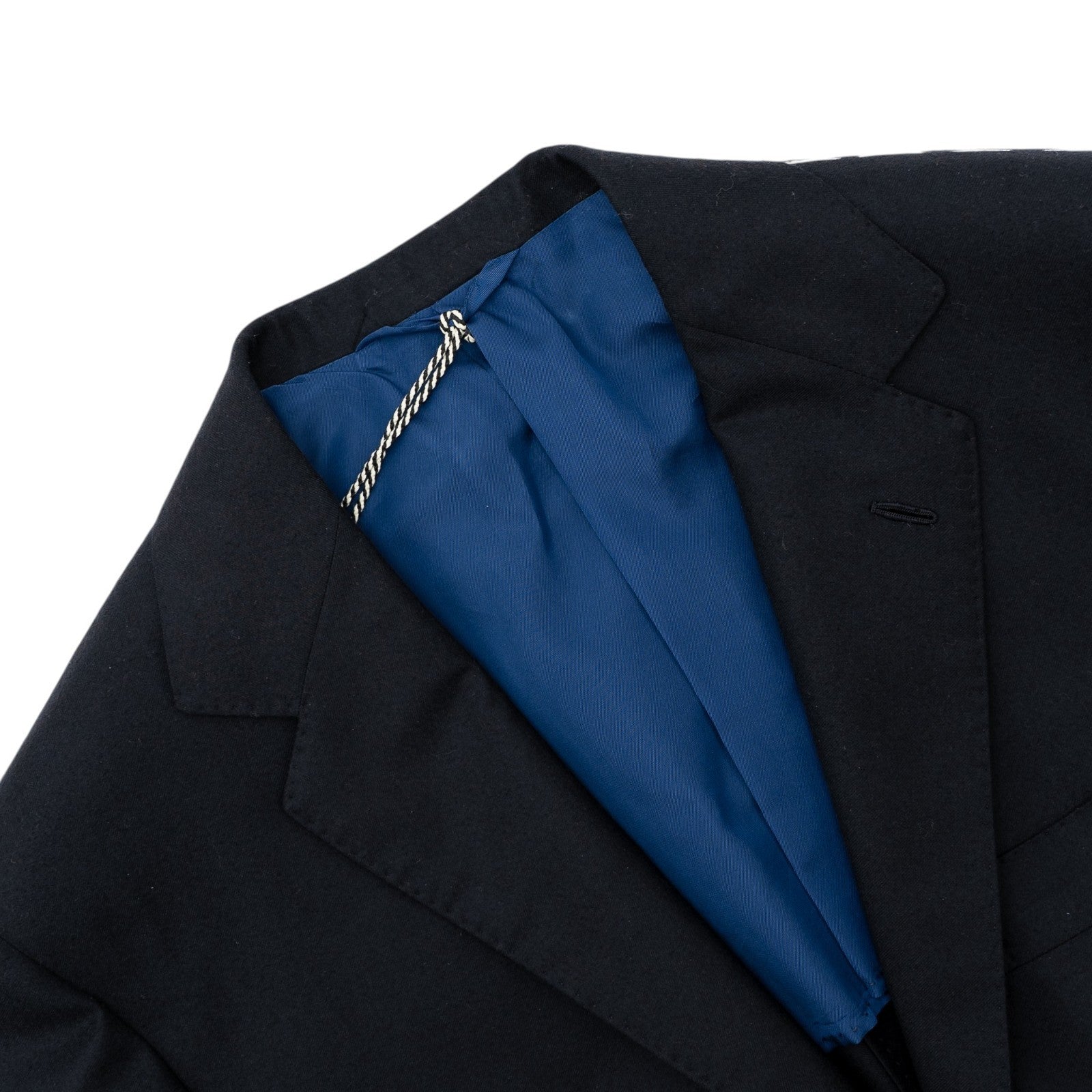 1800$ SARTORIO KITON Blue Midnight Jacket Sport Coat Wool 14 Micr 38 US 48 EU 7R