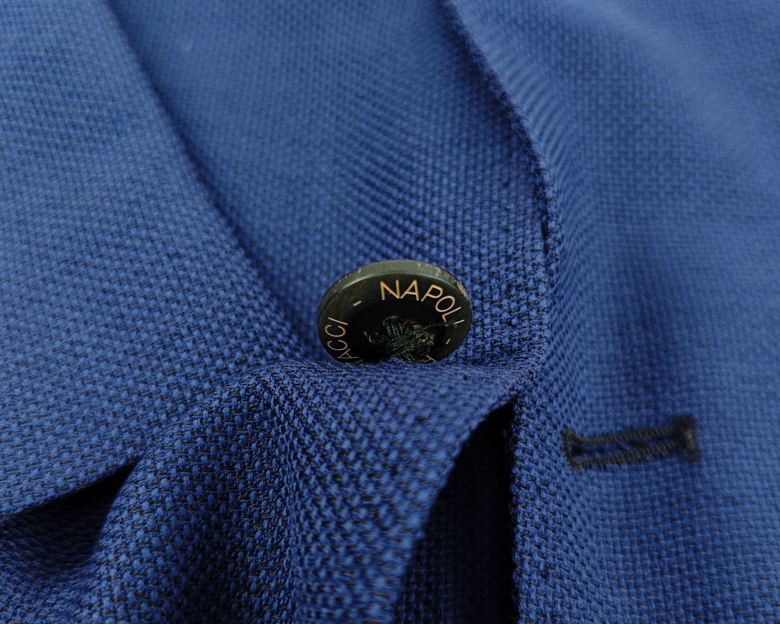 $1590 RUBINACCI NAPOLI Blue Jacket Knit Wool / Mohair / Silk 40 US / 50 EU