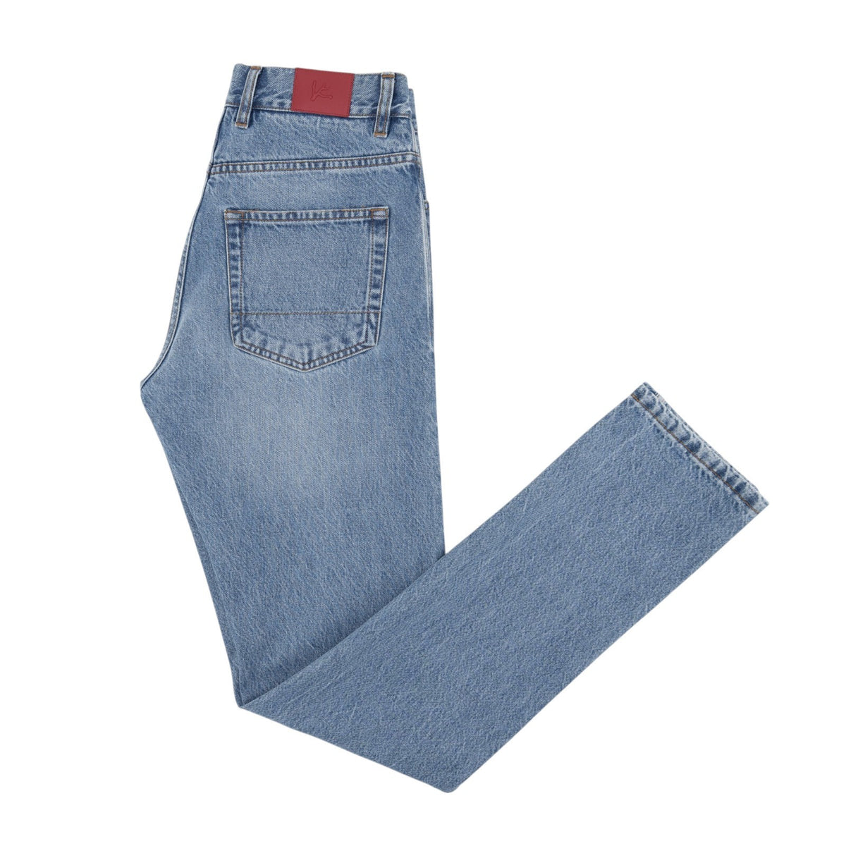 795$ ISAIA NAPOLI Light Blue Denim Jeans 5 Pocket Pant 100% Cotton 30 US / 46 EU