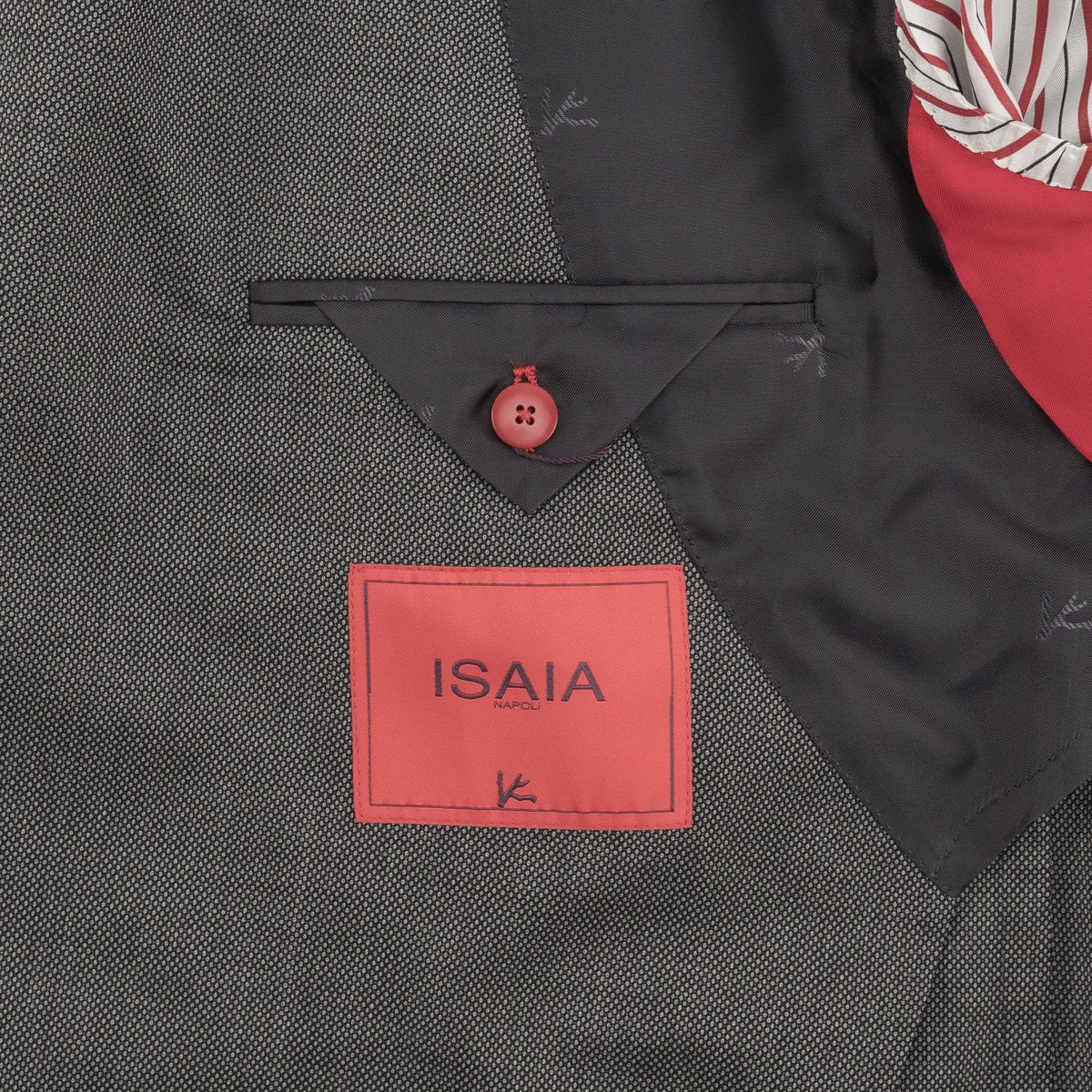 $6850 ISAIA NAPOLI "Capri" Gray Suit Hand-Sewn Fine Wool Birdseye