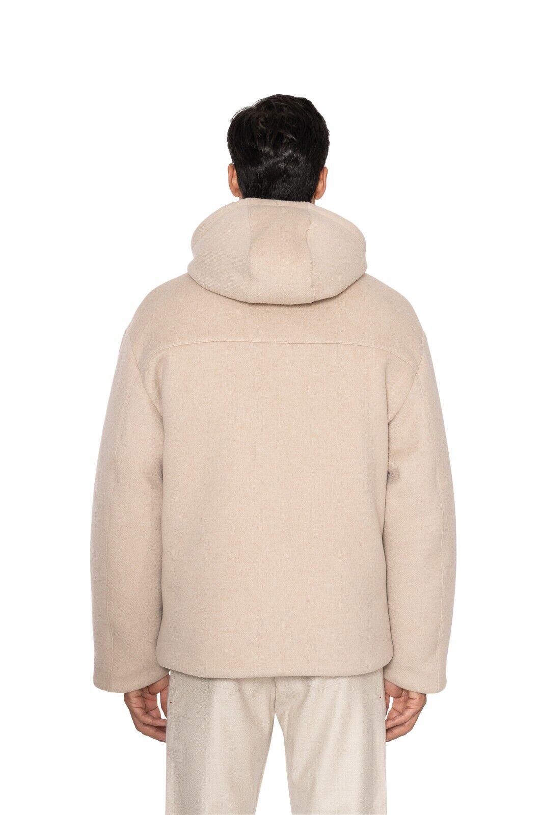 $2800 KITON KNT Ivory Puffer Goose Down Jacket Wool / Cashmere  38 US / 48 EU