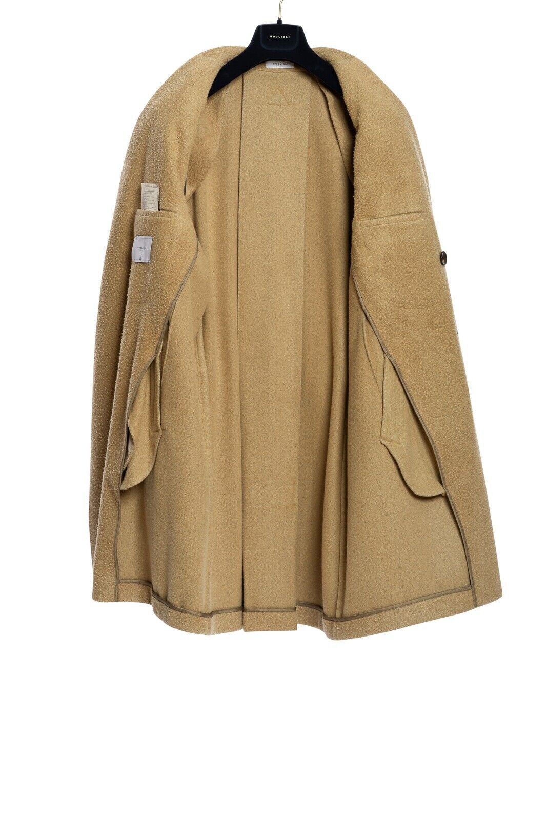 $2200 BOGLIOLI MILANO Double Breaested Camel Coat Casentino Wool 44 US / 54 EU