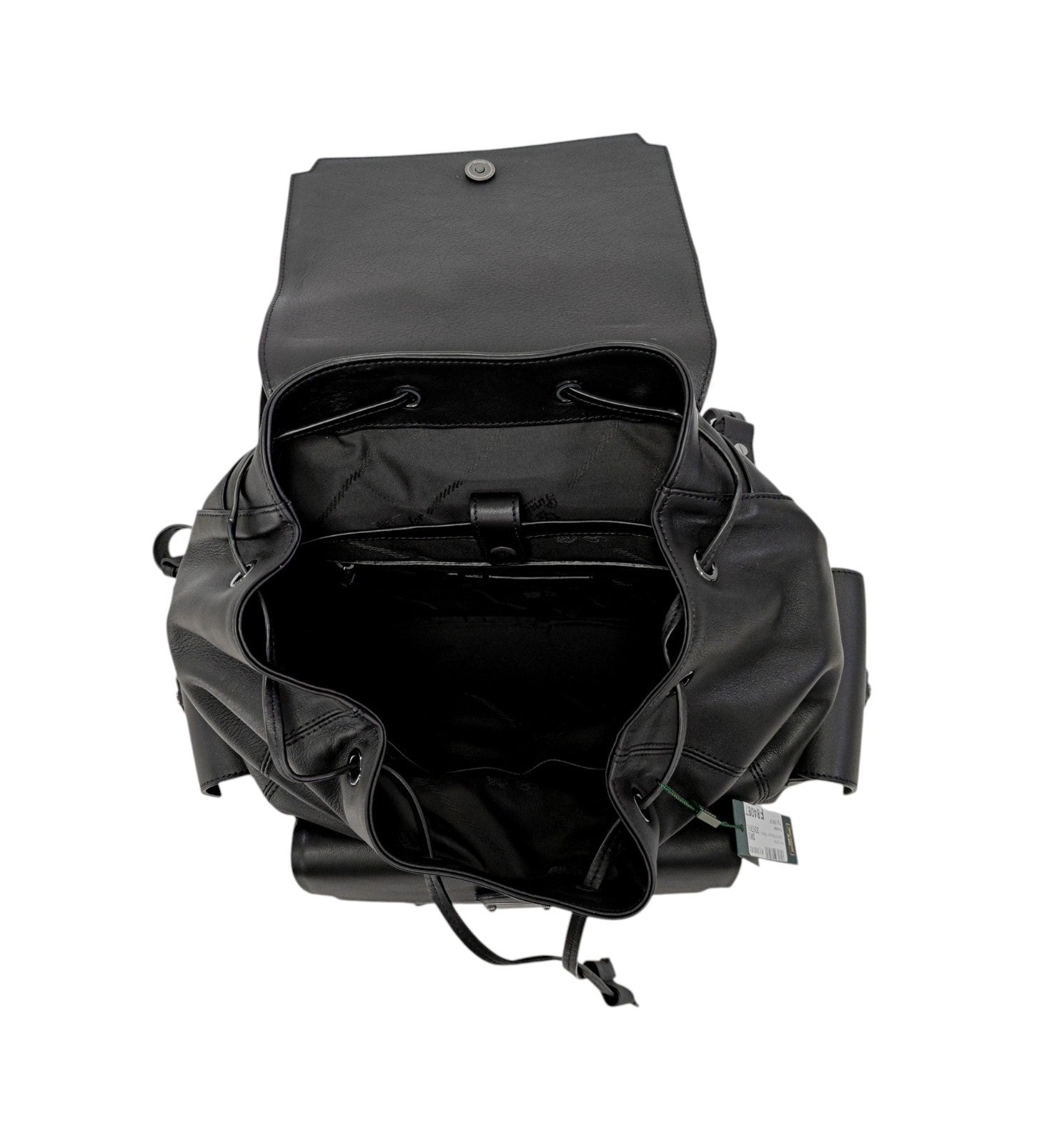 2200$ PINEIDER FIRENZE 1774 Black Calf Multiple Backpack Travel Weekender XL