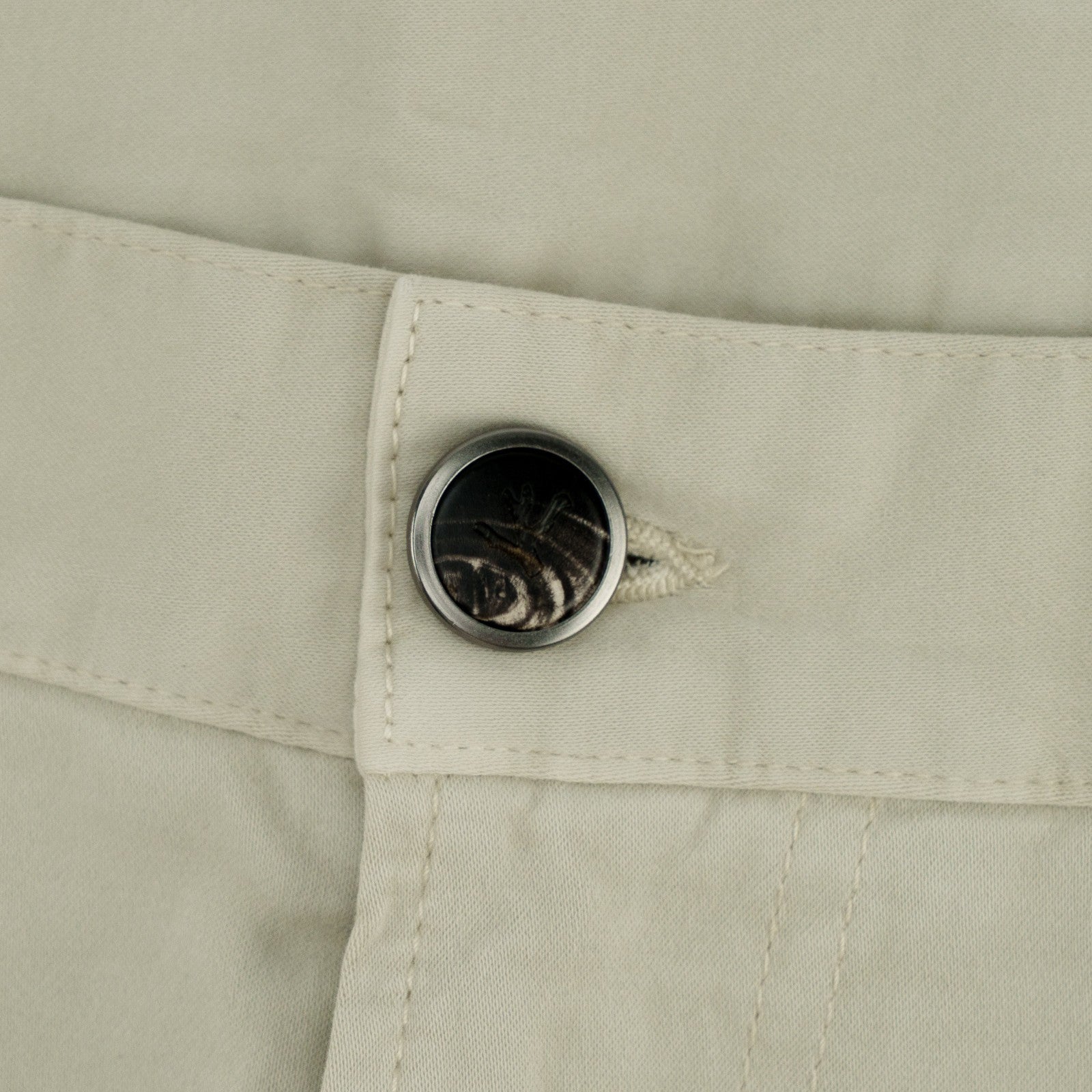 690$ ISAIA NAPOLI Ivory 5 Pocket Pant Cashmere - Cotton Slim 34 US / 50 EU