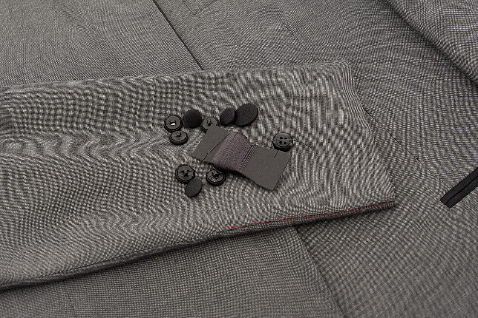 $6500 ISAIA NAPOLI "Bicolor" Tuxedo Smoking Suit Wool / Mohair  46 US / 56 EU 8R